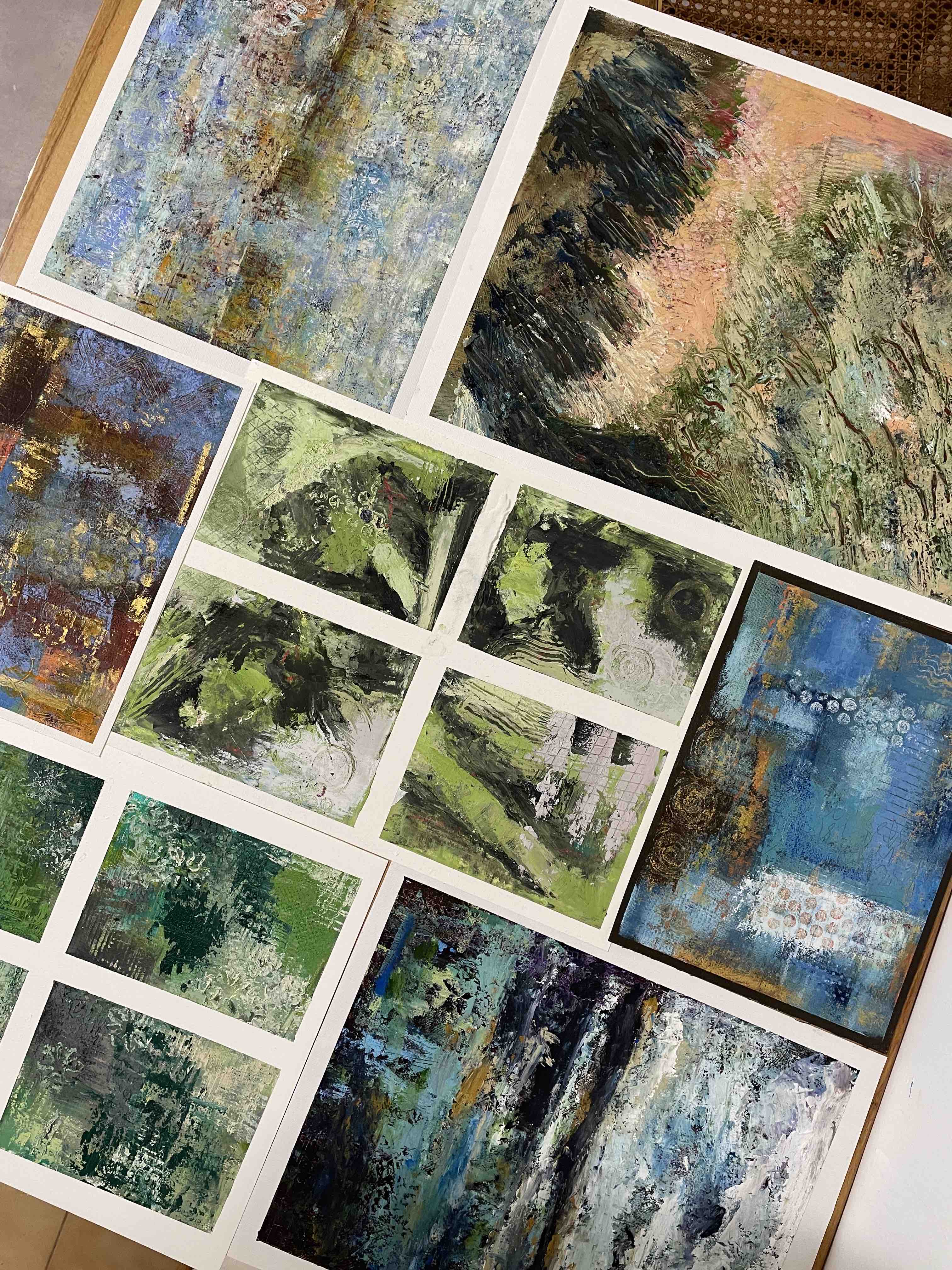 Œuvre à la cire froide créée pendant un stage